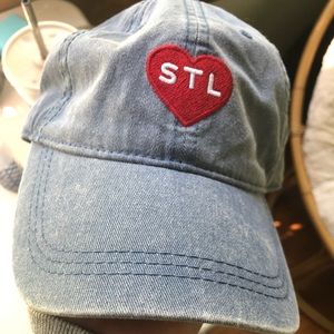 Chambray “STL” baseball hat